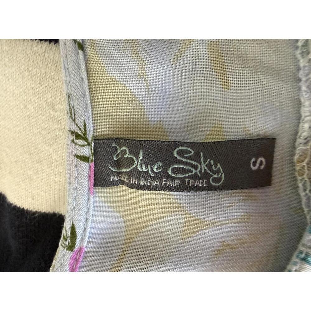 Blue Sky Size Small Patchwork Pattern Sleeveless … - image 6